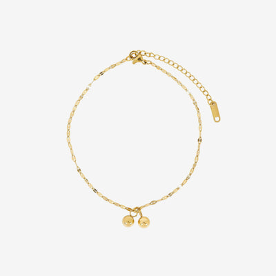 Tornozeleira Monaco Delicada Banhado em Ouro 18K