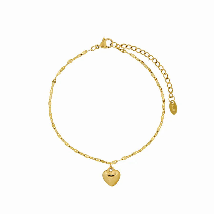 Tornozeleira Amalfi Love Banhado em Ouro 18K