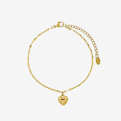 Tornozeleira Amalfi Love Banhado em Ouro 18K