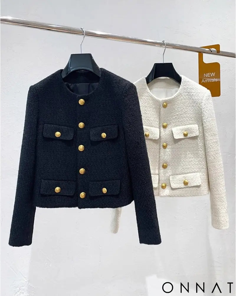 Tweed Gold Button Couture Jacket