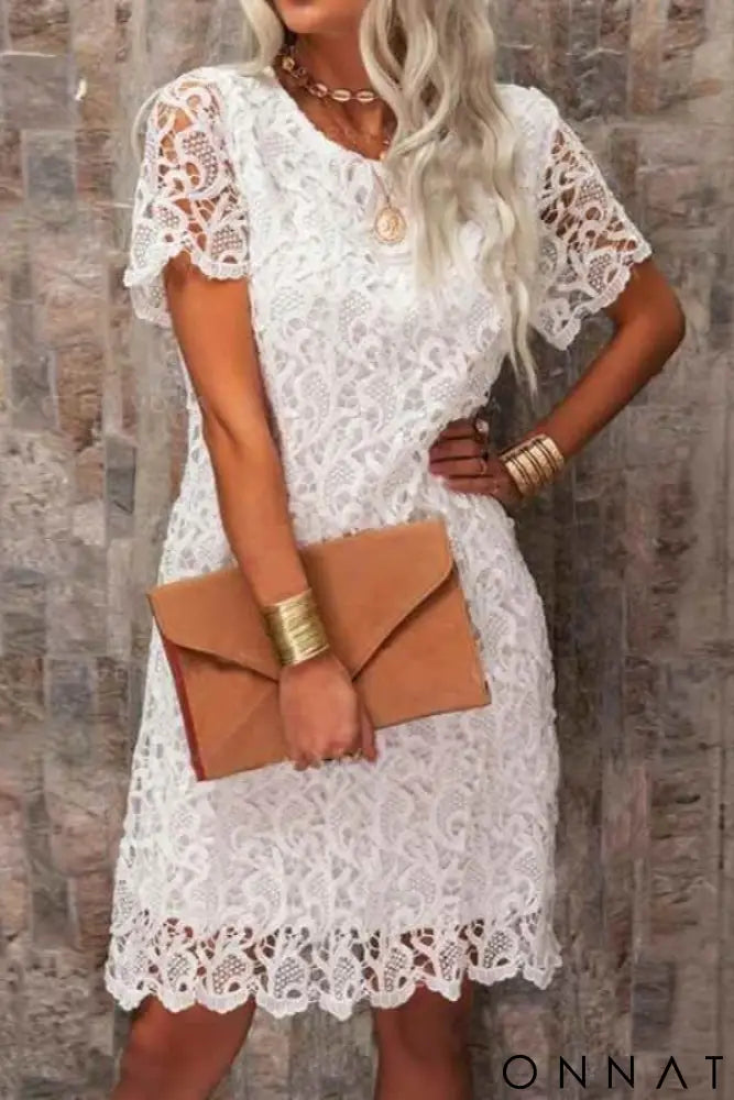 Vestido Branco Pulôver Renda