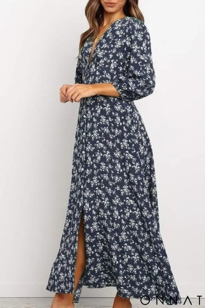 Vestido Chiffon Longo Floral