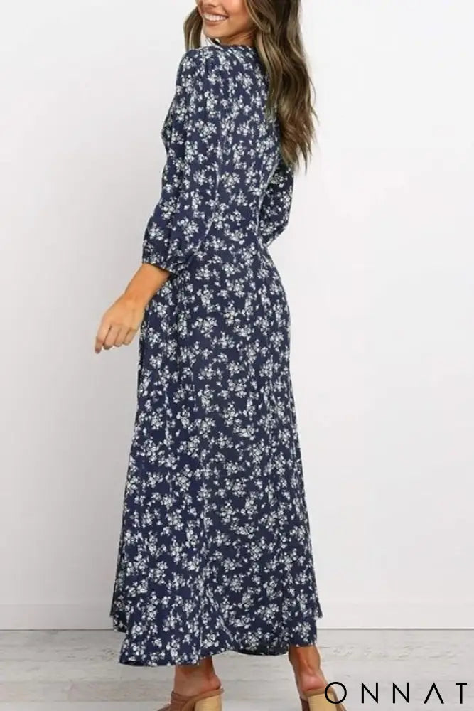 Vestido Chiffon Longo Floral
