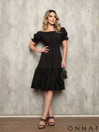Vestido Midi Curto Larissa Preto / P