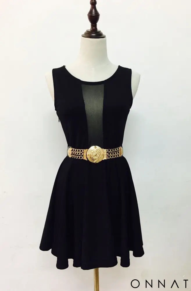 Vintage Gold Chain Medallion Belt ONE SIZE (STRETCHY) / GOLD Jewelry