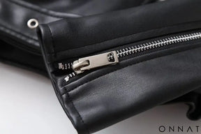 Women’s Black Classic Leather Biker Jacket