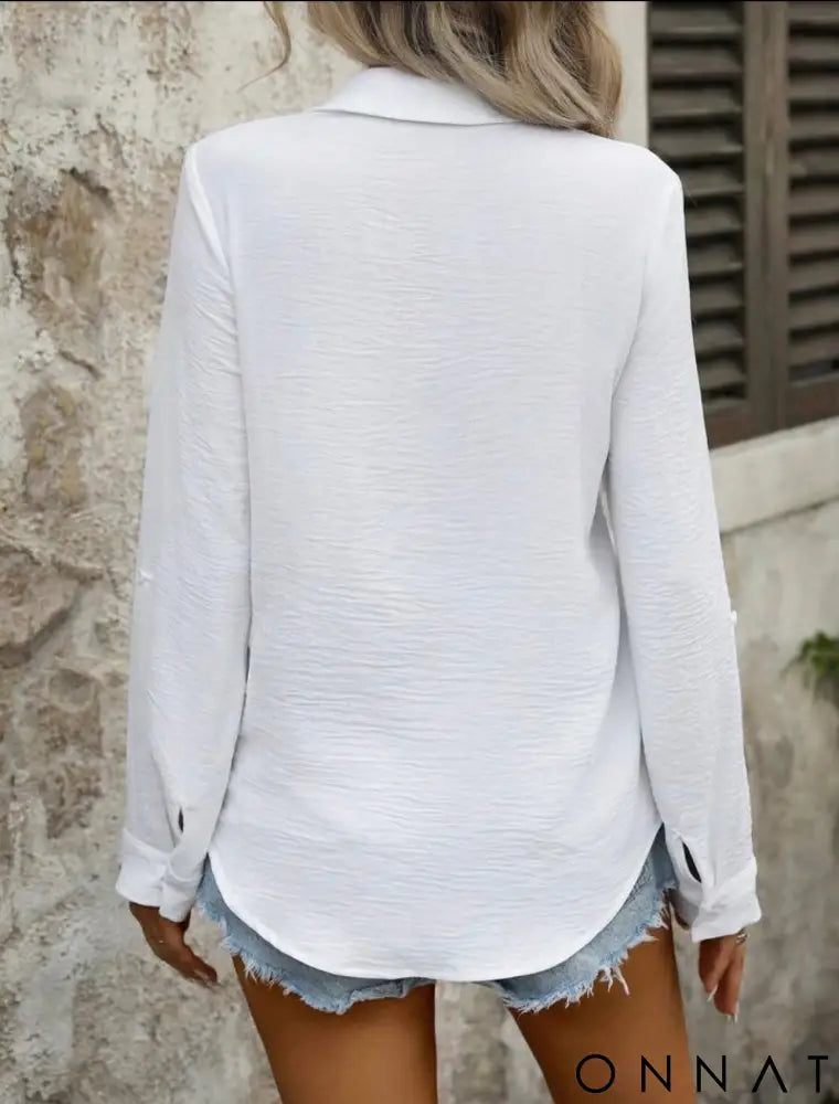 Women’s Classic Linen Button Down Shirt