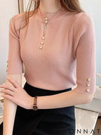 2025 Spring Autumn Korean Fashion Solid Sweater Women Short Sleeve Tops Pull Femme Casual Slim Female Pullover Knitted